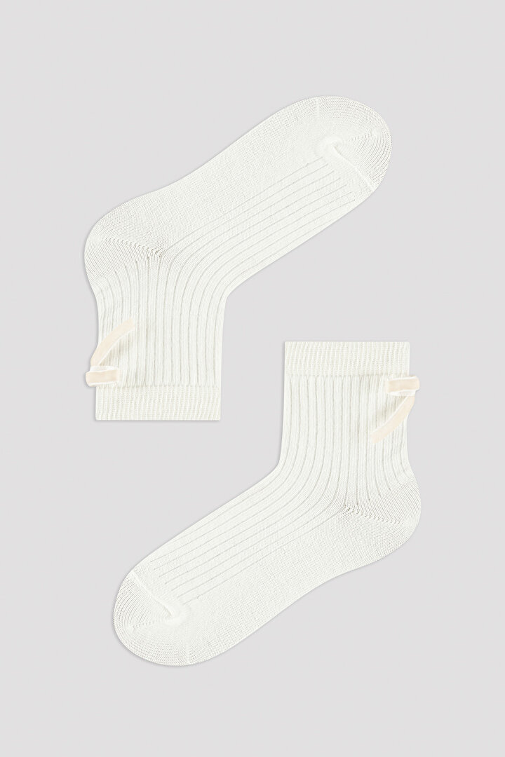Kız Çocuk Ribbon Soket Çorap - 1