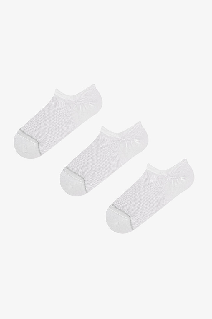 Basic Mesh 3lü Sneaker Çorabı - 1