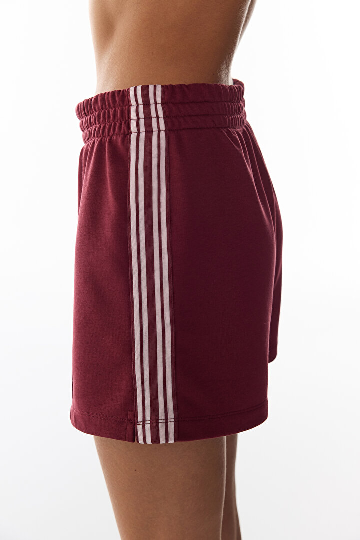 Burgundy Harvard Retro High Waist Shorts - 2
