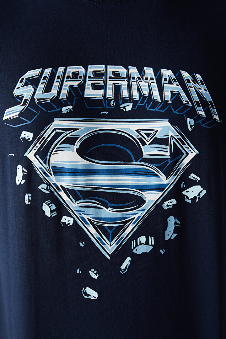 Erkek Superman Lacivert Pijama Takımı - 2