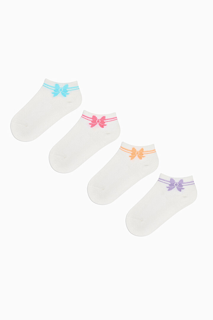 Girls Sweet Bow 4in1 Liner Socks - 1