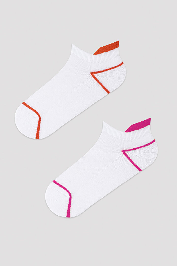 Havlu 2li Beyaz Patik Çorap - 1