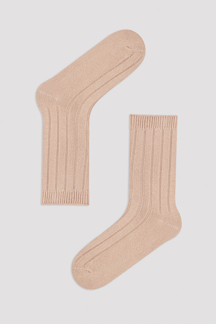 Çizgili 2'li Soket Çorap - 1