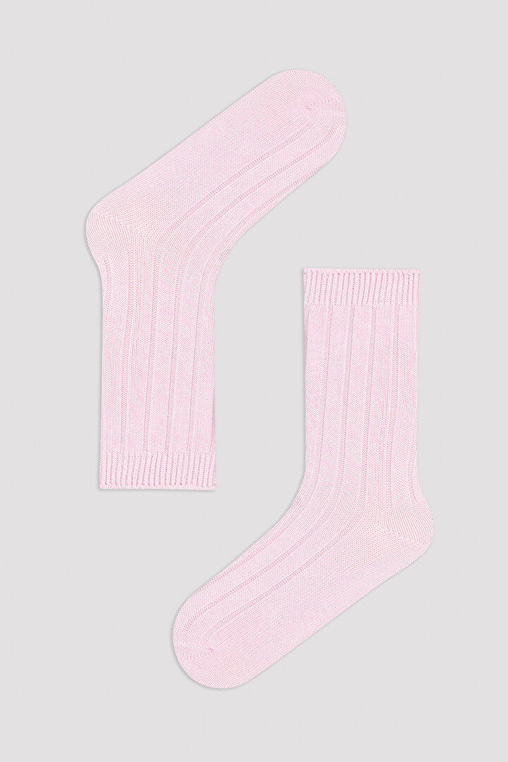 Pink Stripe 2in1 Soket Socks - 2