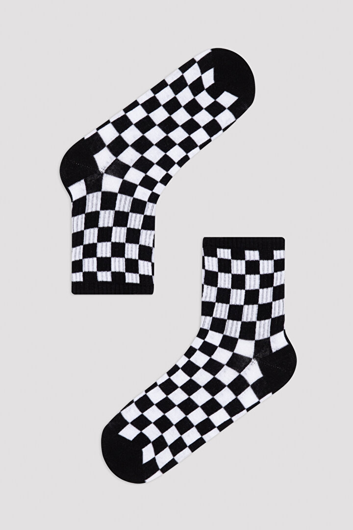 Black - Grey - White Dama 3in1 Socket Socks - 2