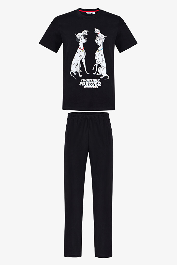 Man Black Licensed Twin Guard Pajama Set - 1