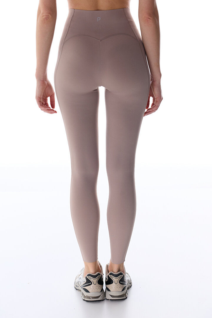 Bej Wonder Yüksek Destek Toparlayıcı Etkili Yüksek Bel Contour Tayt - 1