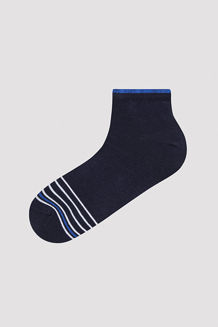 Erkek Striped Çok Renkli 5li Patik Çorap - 2