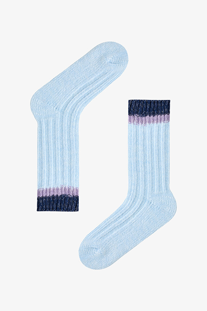 Mavi Melanj Warm Rustic RiErkek Çocuk Soket Çorap - 1