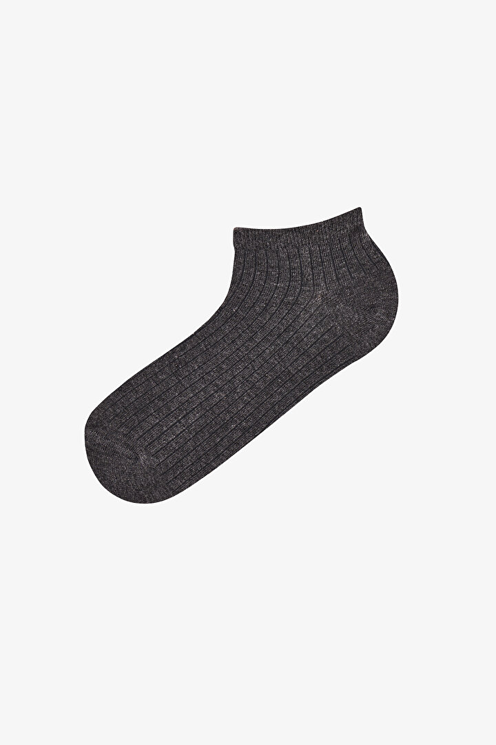 Erkek Lacivert Melanj Black Comfort 5 Çift Patik Çorap - 2