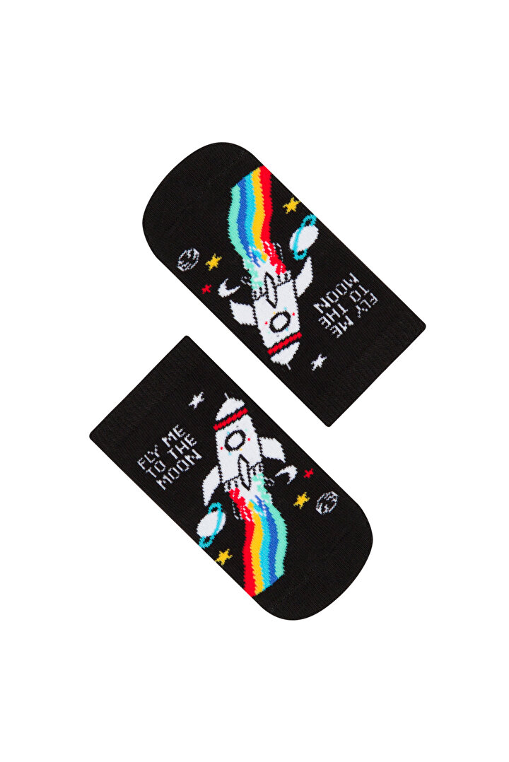 Erkek Çocuk Fly Rainbow Patik Çorap - 1