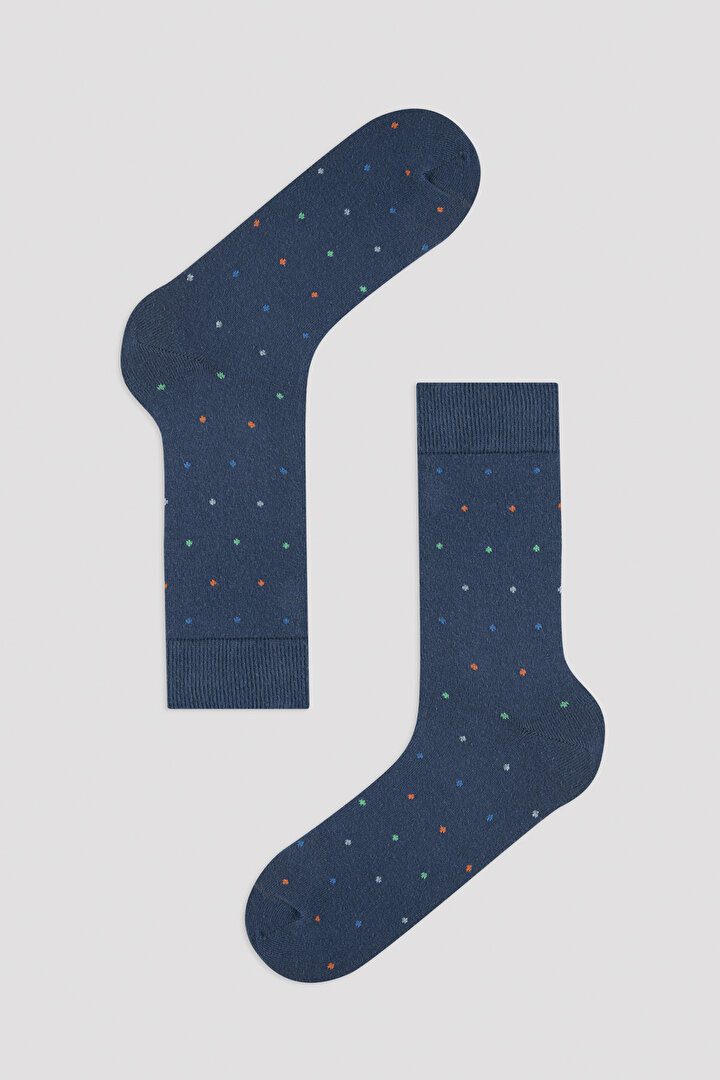 Man Zigzag 3in1 Navy Socket Socks - 4