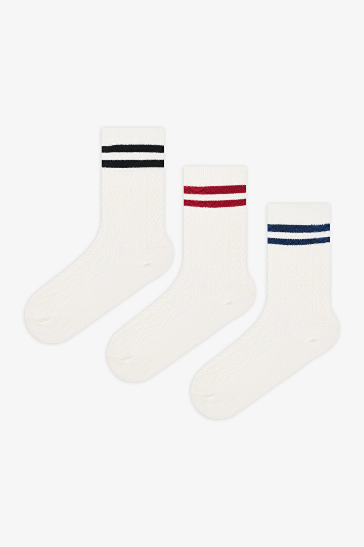 Jacquard Colorful Line 3in1 Socket Socks - 1