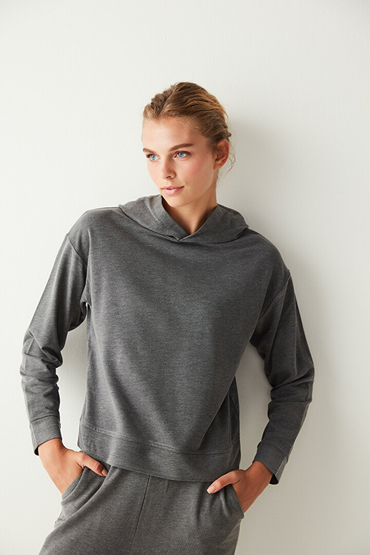 Grey Thermal Sweatshirt - 1
