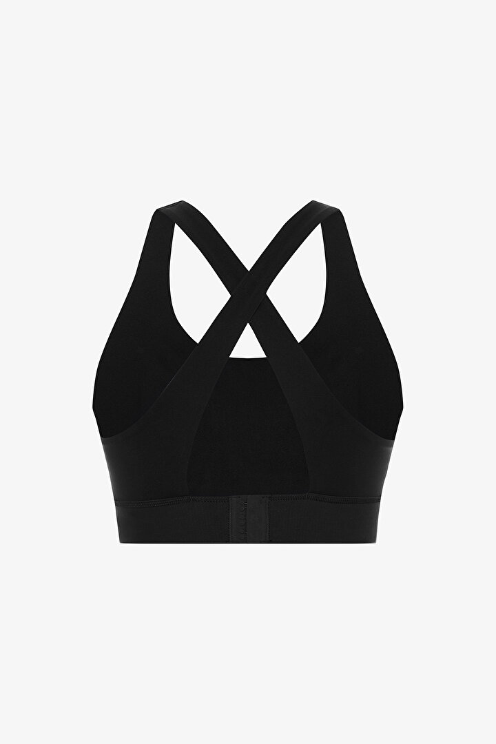 Siyah Crossline Spor Sütyeni - 2