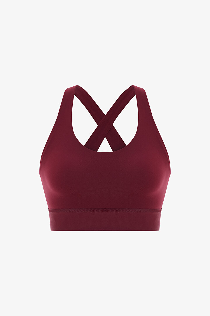 Bordo Crossline Spor Sütyeni - 1
