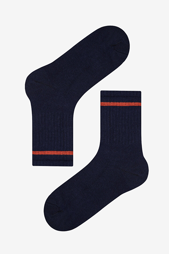 Boys Navy Buddy 2in1 Socket Socks - 2