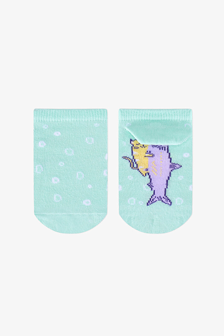 Kız Çocuk Cat Loves Sardines 4'lü Patik Çorap - 2