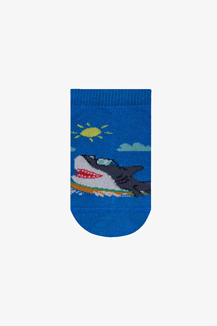 Boys Shark 4in1 Multi Colour Liner Socks - 2