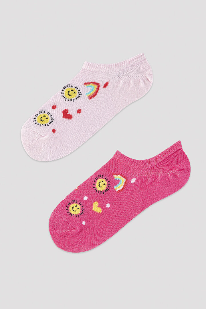 Girls Sun Heart 2in1 Footsies - 1