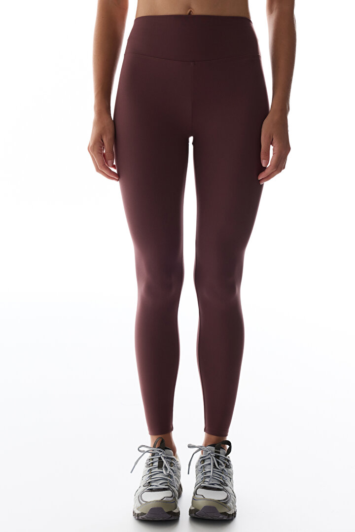 Brown High-Waisted Soft Feel Leggings - 2
