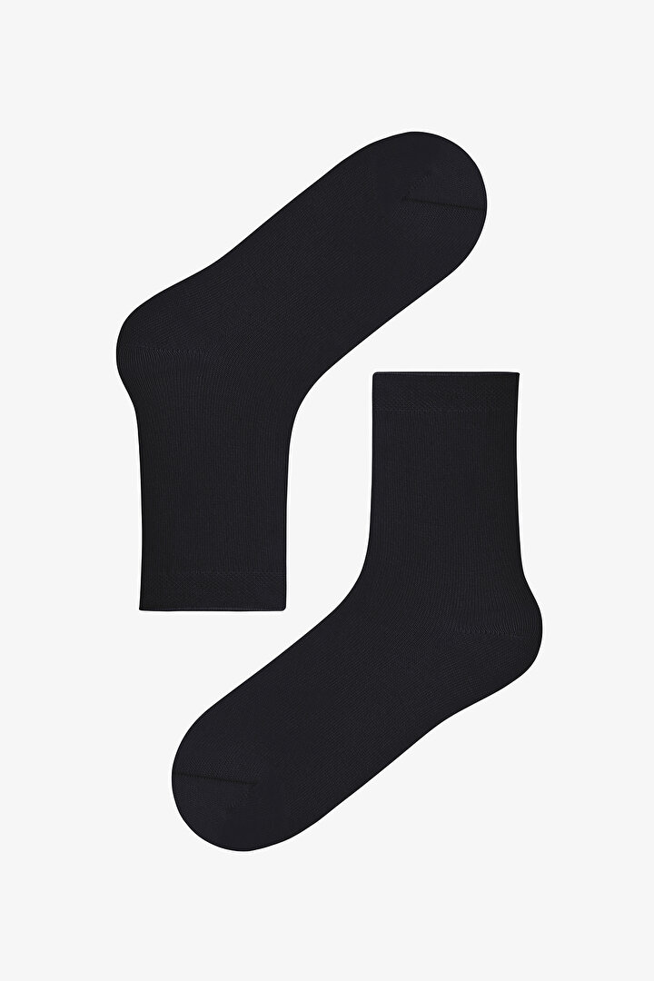 Siyah Unisex Çocuk High Comfort B Soket Çorap - 1