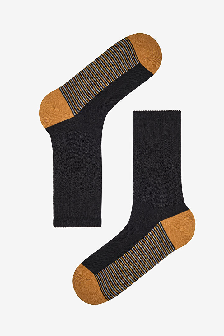 Man 5in1 Black Tennis Socket Socks - 2