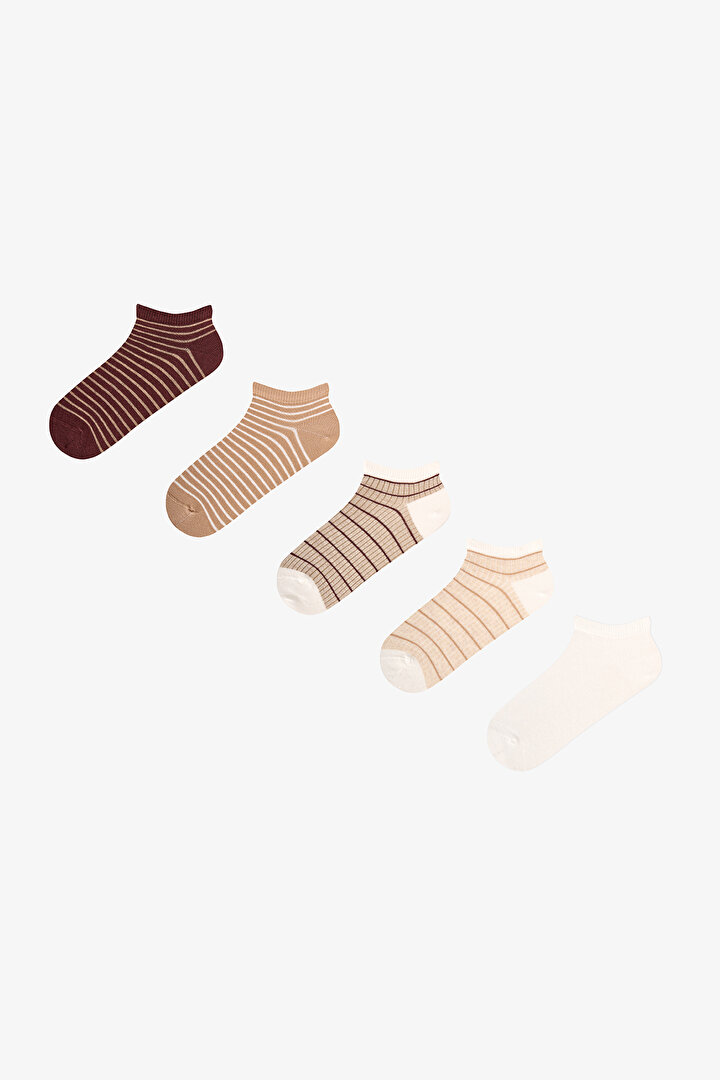 Everyday Rib Stipe 5in1 Liner Socks - 1
