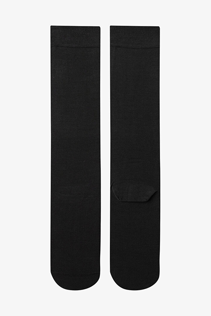 Siyah Erkek Suit Up Rahat Bilek Lastikli Soket Çorap - 1