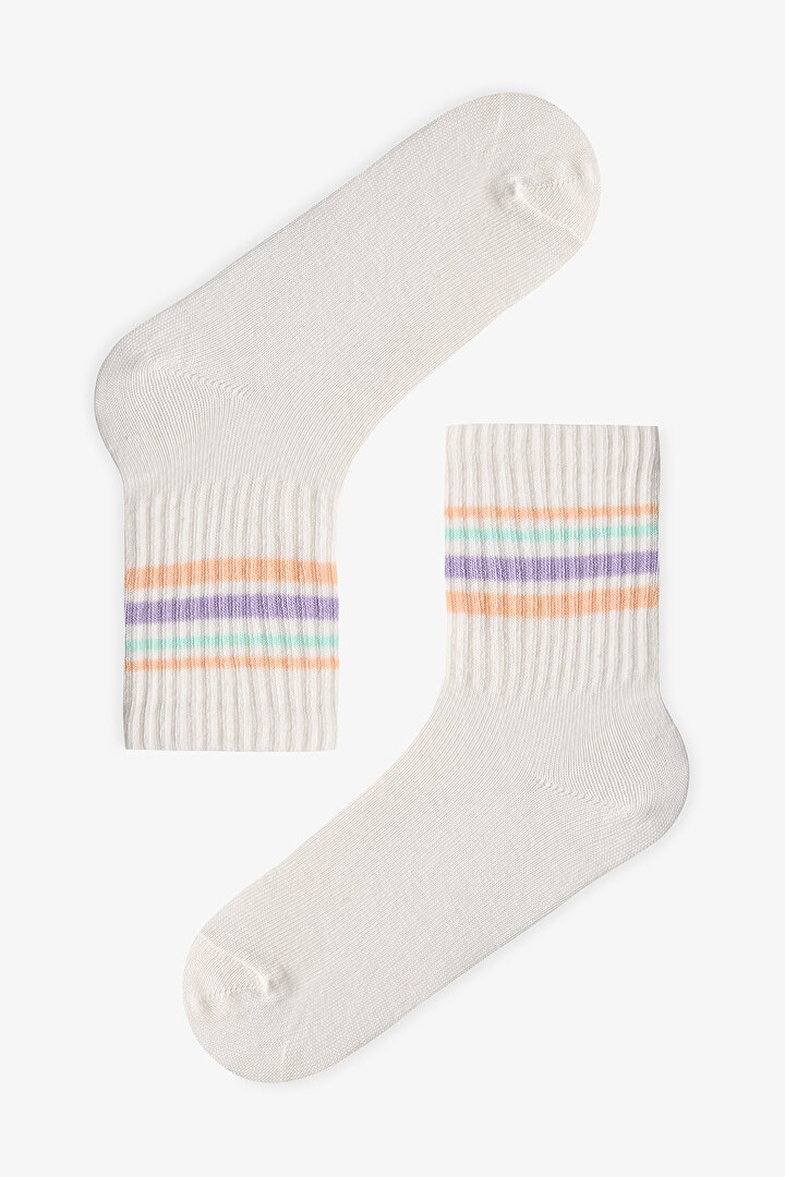 Kız Çocuk Posh Stripes 3'lü Tenis Soket Çorap - 2