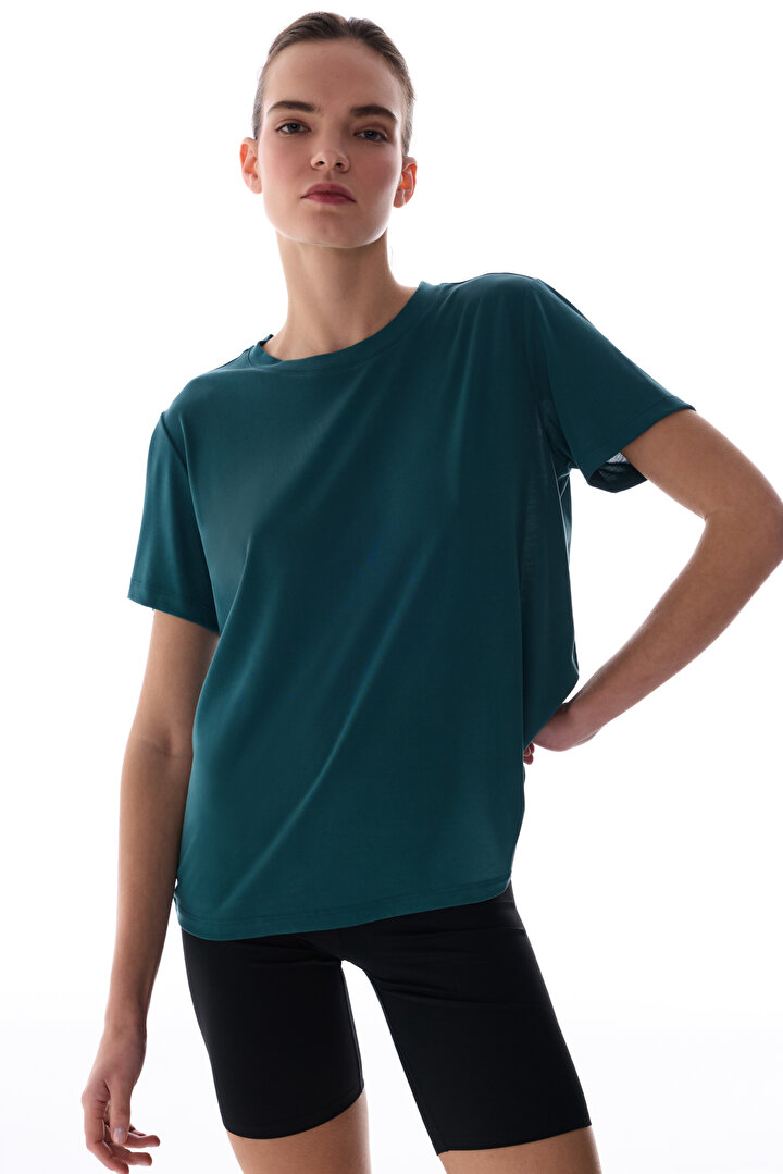 Turquoise Modal T Shirt - 1