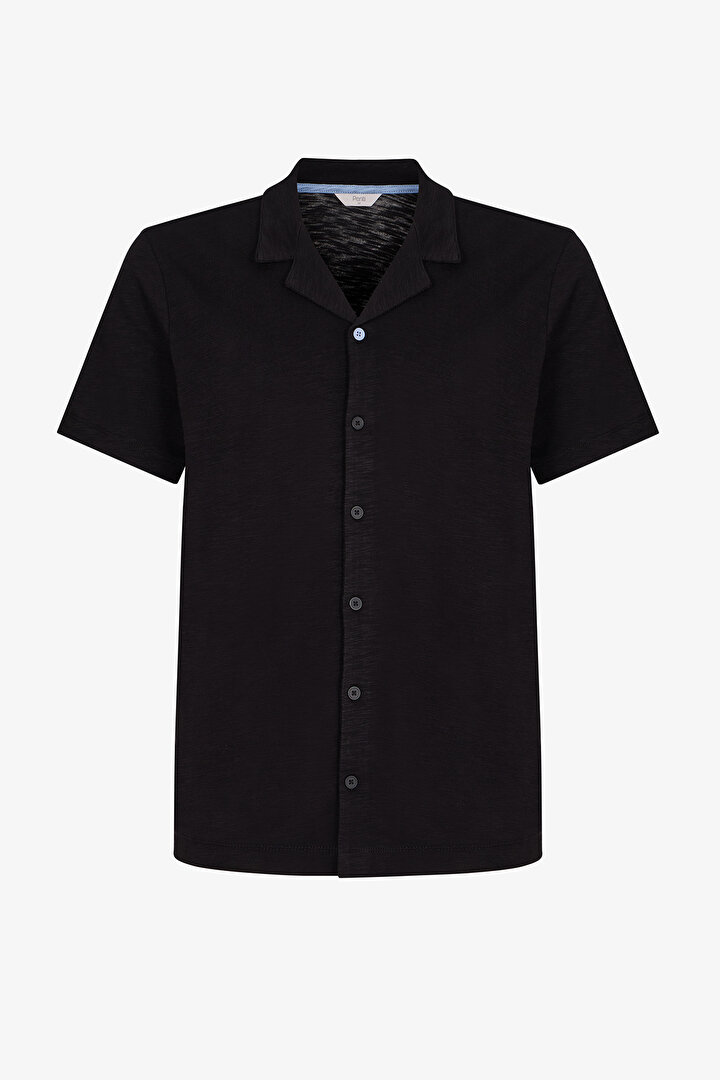 Erkek Siyah City Black Kısa Kollu Gömlek Pantolon Pijama Takımı - 2