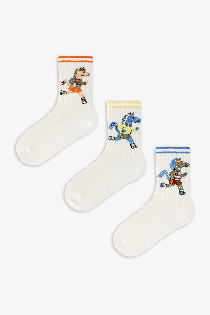 Erkek Çocuk Look Retro 3 'lü Tns Soket Çorap - 1