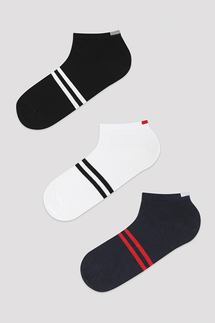 Multi Colour E. White 3in1 Liner Socks - 1