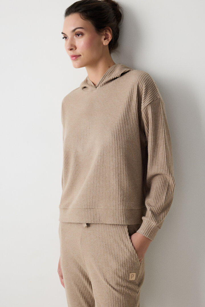 Ribbed Soft Sweatshirt - 1