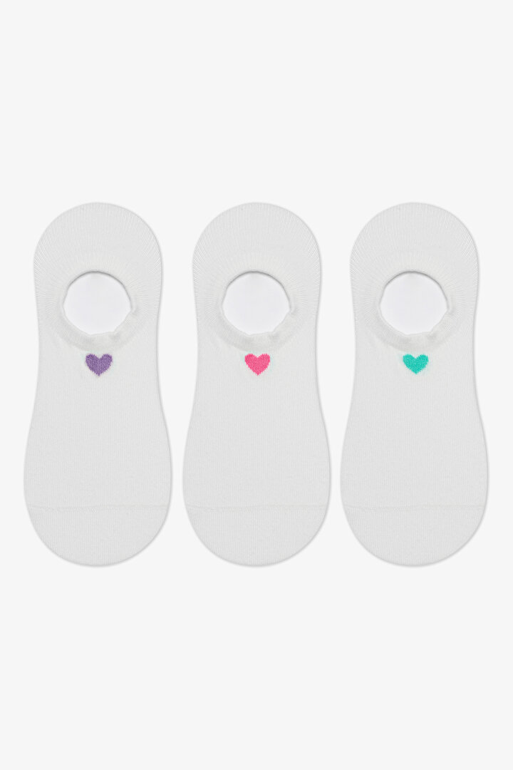 Adorable Heart 3in1 Sneaker Socks - 1