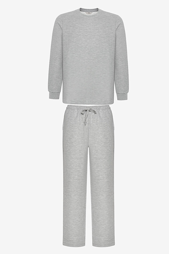 Checker Grey Pant PJ Set - 1