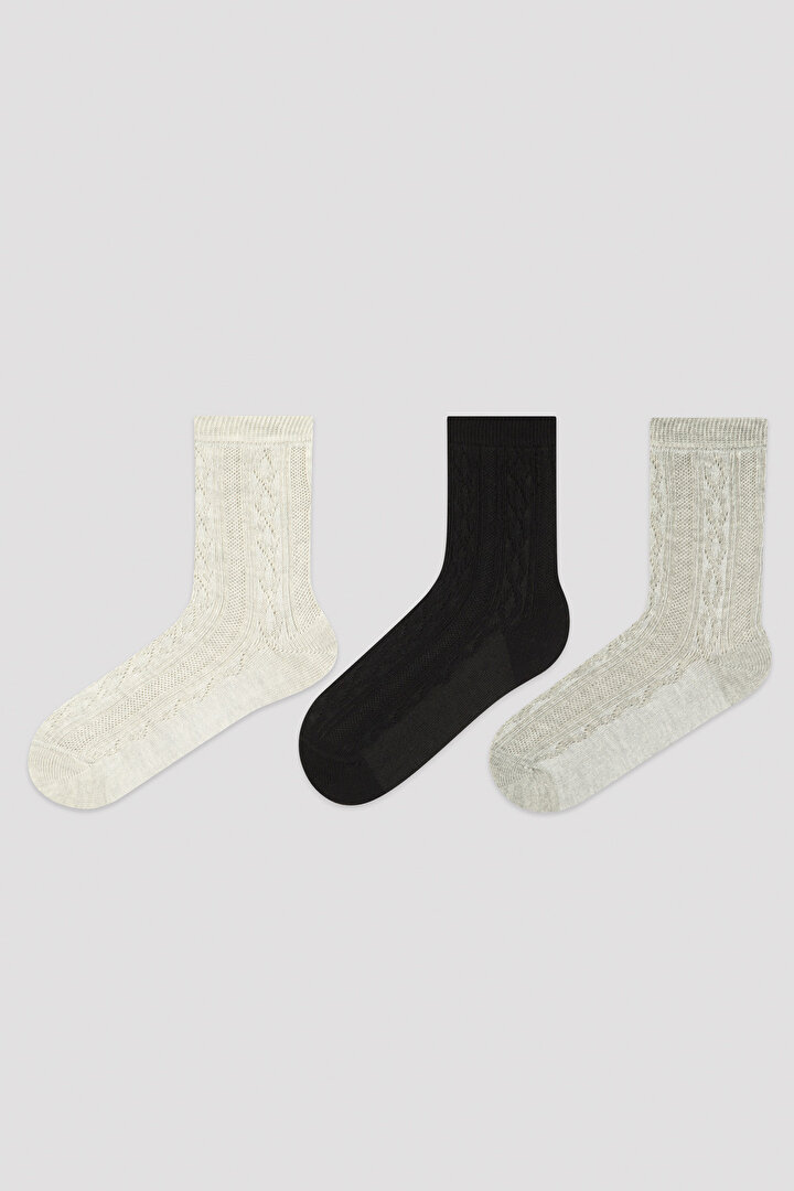 Multi Girls Dalga 3 in 1 Socks - 1