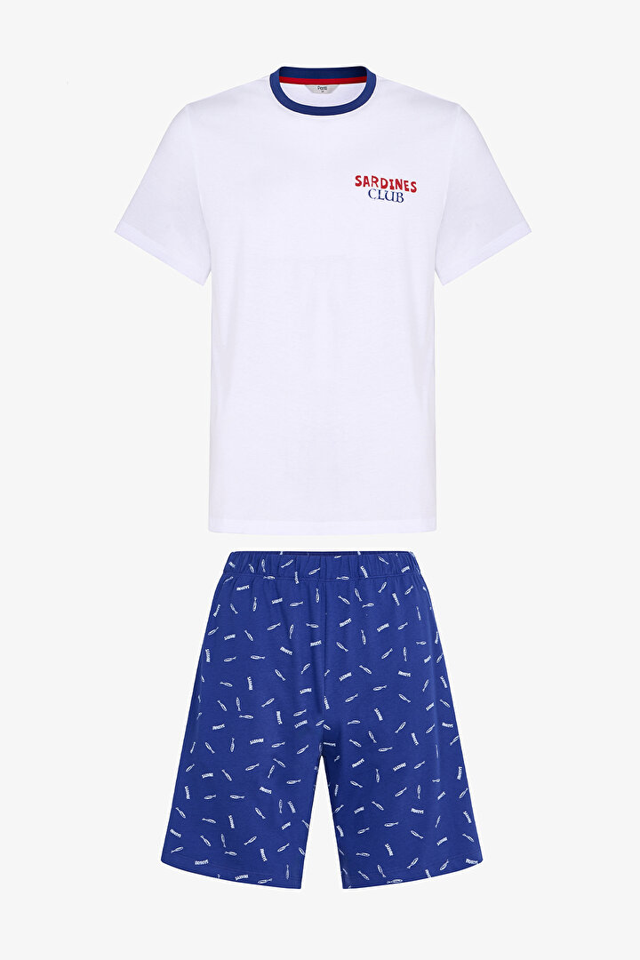 Erkek Renkli Sardines Club Pijama Takımı - 1
