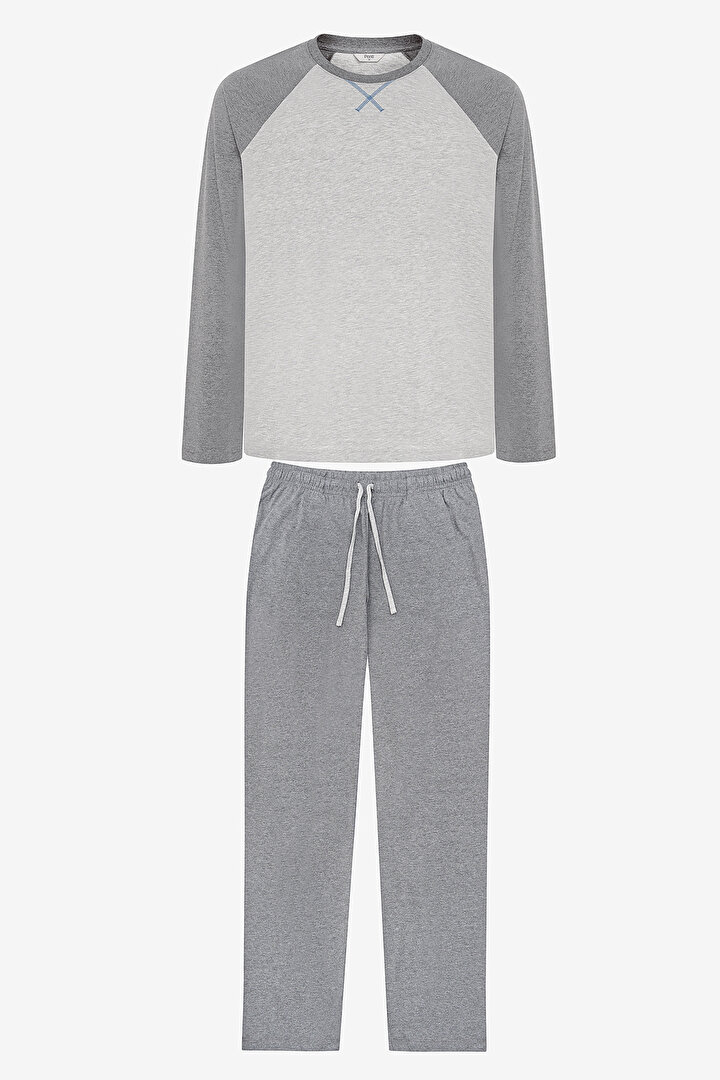 Gray Pantolon Pijama Takımı - 1