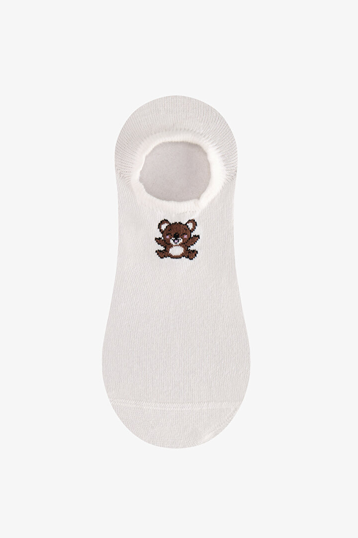 Kahve Little Bear 3 Çift Sneaker Çorap - 2
