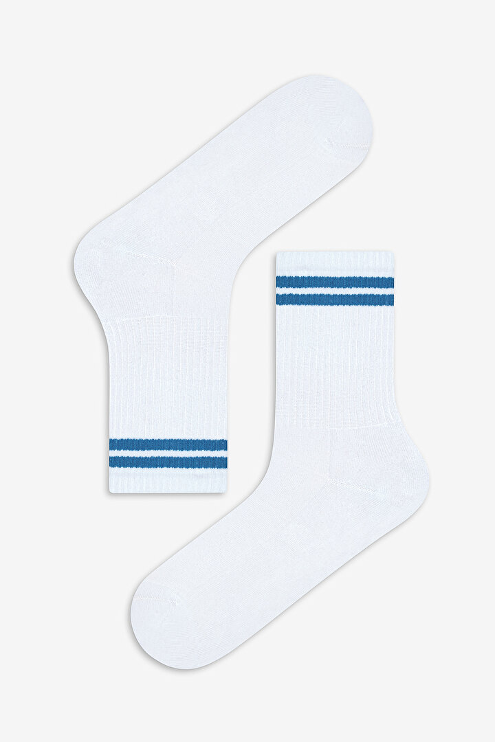 Man White 3in1 White Tennis Socket Socks - 2