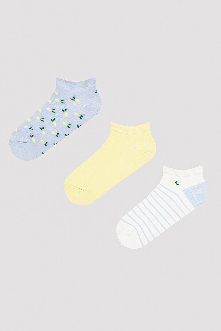 Lemon Stripe 3in1 Liner Socks - 1