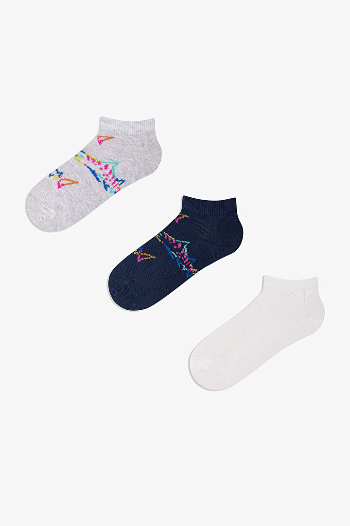 Boys Color Shark 3in1 Liner Socks - 1