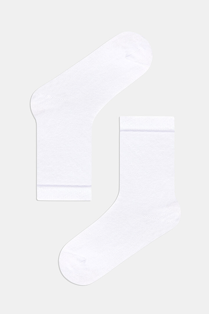Unisex Beyaz Basic 3 lü Soket Çorap Set - 2