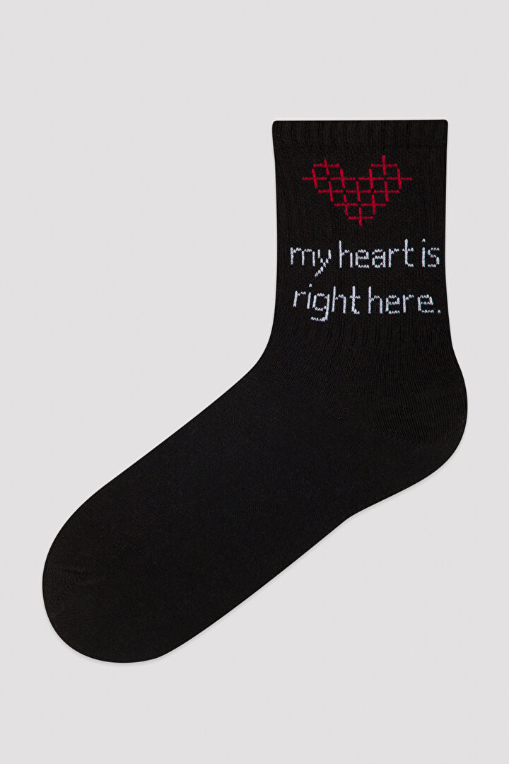 Kız Çocuk Black Hearts 2Li Soket Çorap - 2