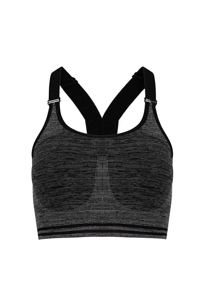 Stripped Seamless Form Sports Bra - 1