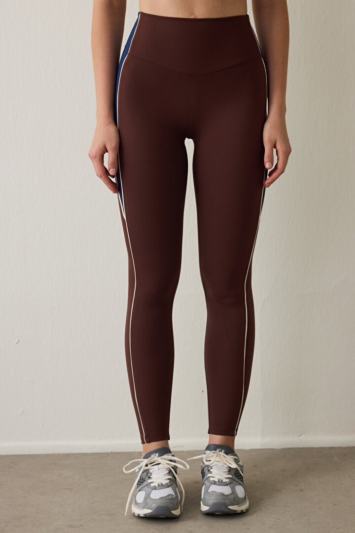 Brown Medium Support High Waist Leggings - 2