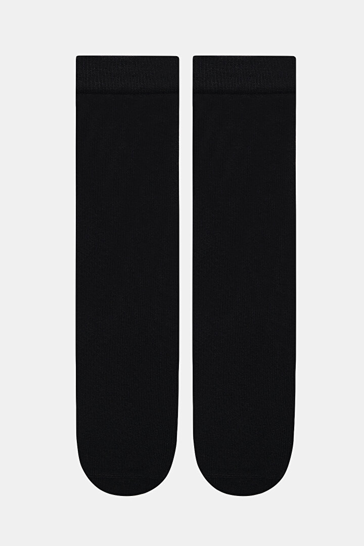 Kız Çocuk Topuksuz Siyah 2 li Pantolon Çorabı - 1