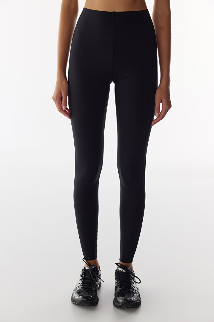 Black New Back Lock Stitch Full Leggings - 1